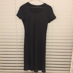black and white casual dress